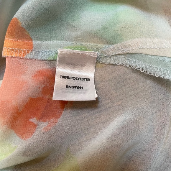 J Jill Chiffon Sheer Long Sleeved Blouse, Size M - Picture 12 of 14